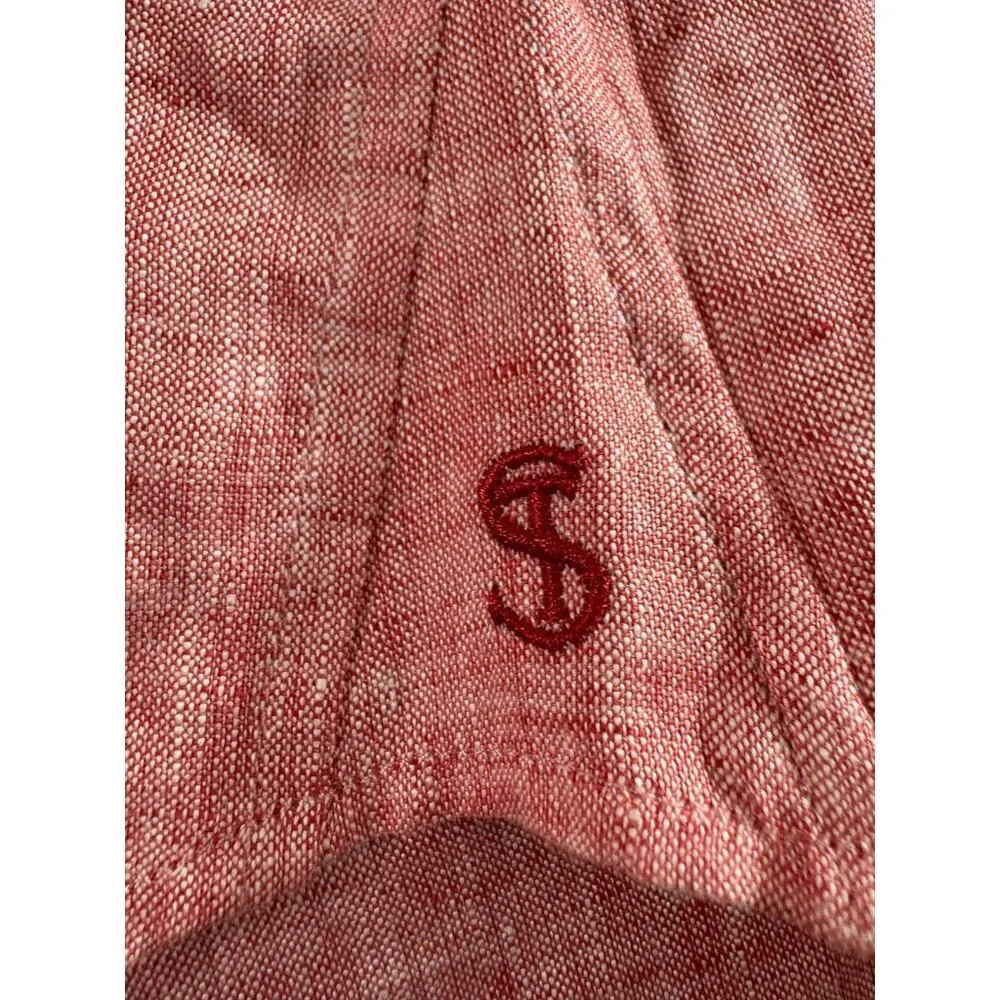 Todd Snyder Italian fabric linen utility Shirt Sz Medium color Pink NWT Portugal